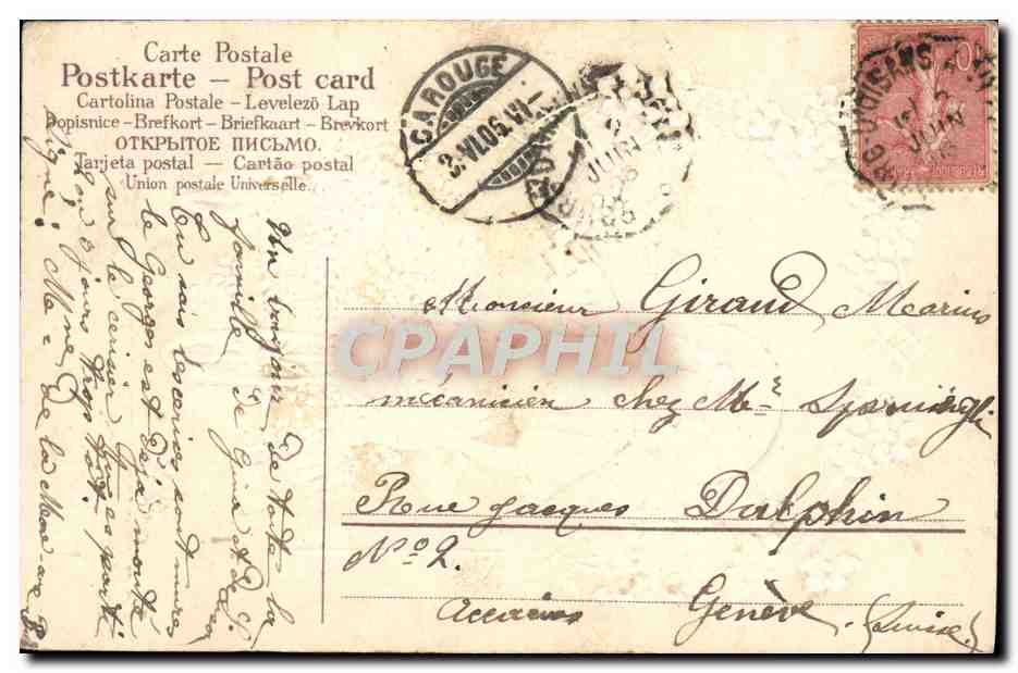 CPA Fantaisie Enfant — Rückseite
