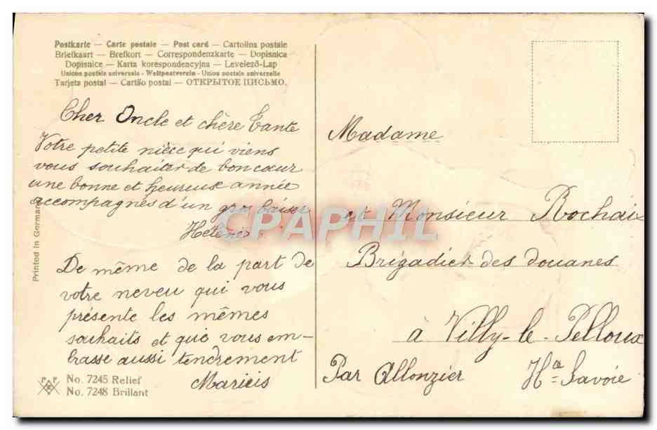 CPA Fantaisie Enfant Trefle — Rückseite