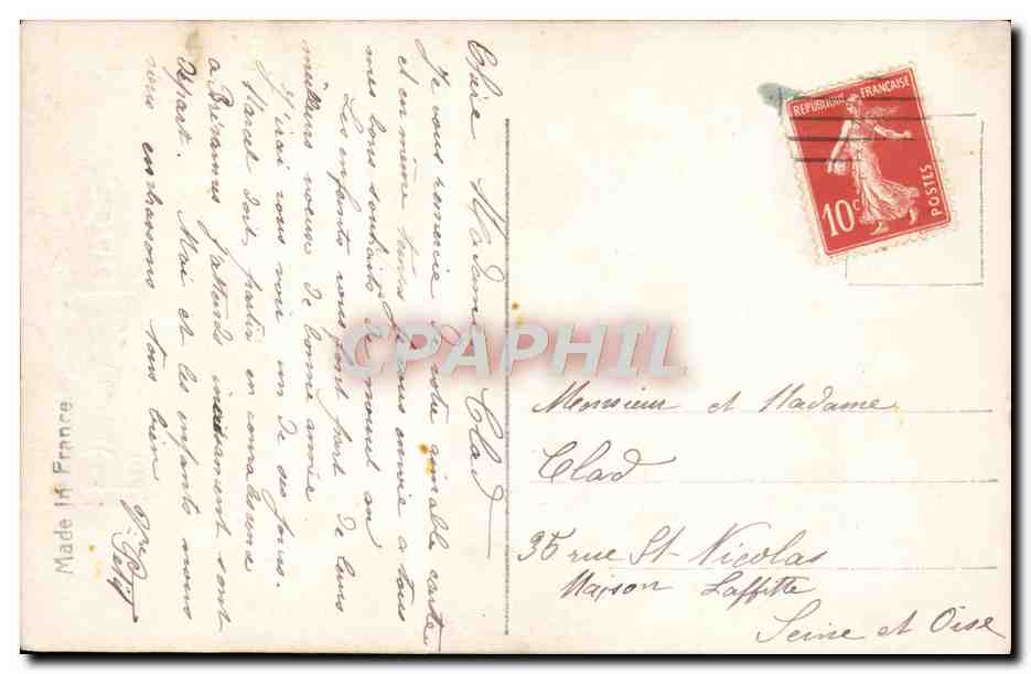 CPA Fantaisie Enfants — Verso