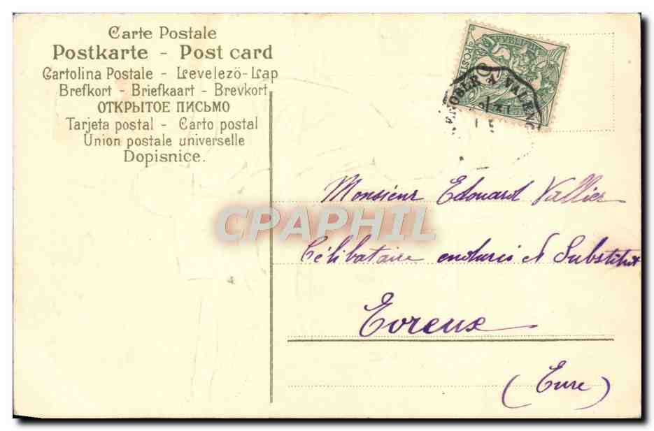 CPA Fantaisie Enfant Patissier  — Verso