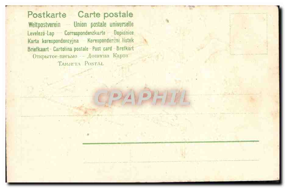 CPA Fantaisie Enfant Ange Lettre A — Rückseite