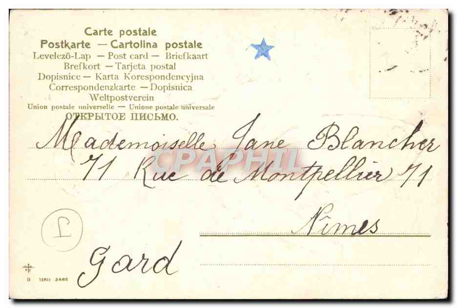 CPA Fantaisie Enfant Ange — Rückseite