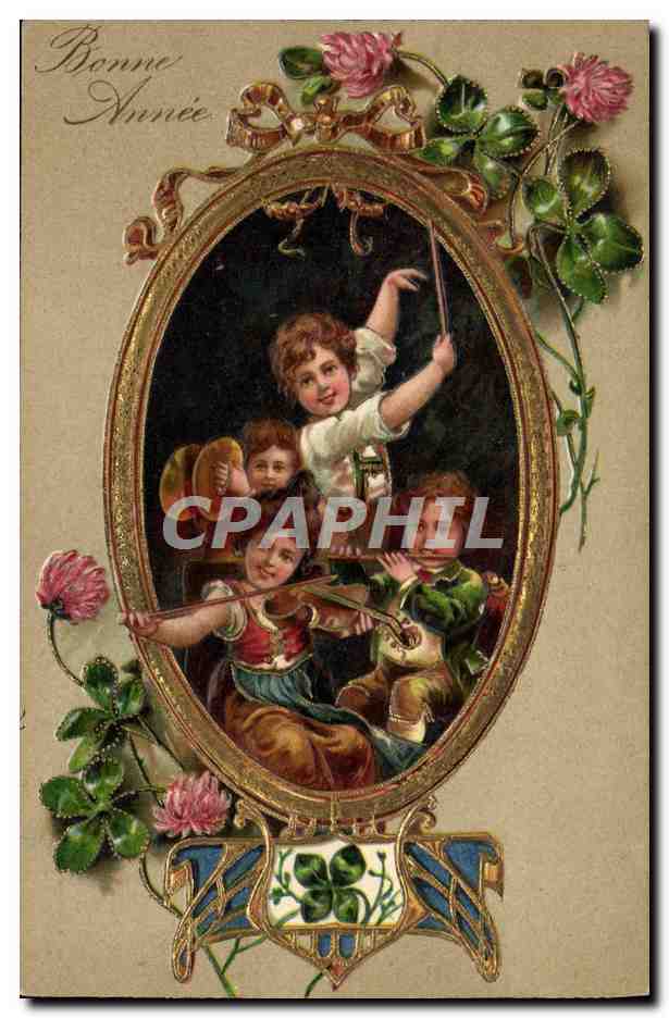 CPA Fantaisie Enfants Violon Flute Musique 