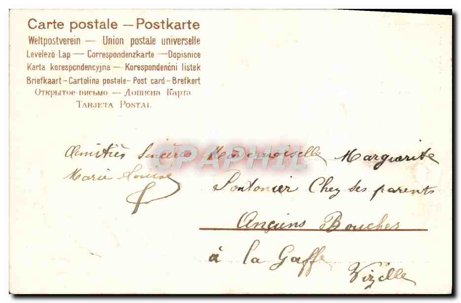 CPA Fantaisie Enfant Ange Fleurs  — Rückseite