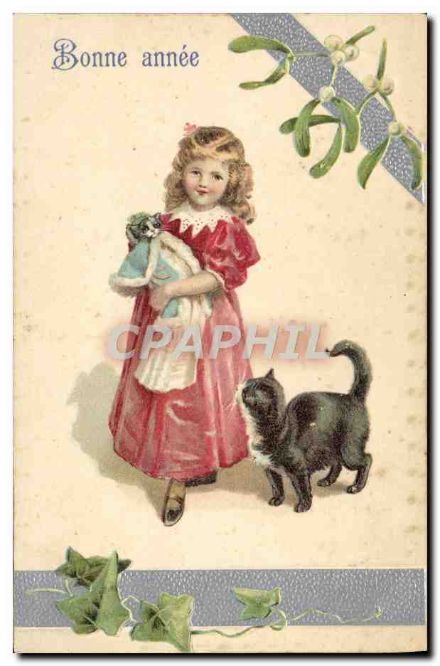 CPA Fantaisie Enfant Chat Chaton 