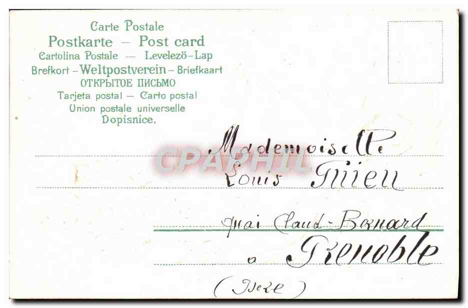 CPA Fantaisie Enfant Ange Vigne — Rückseite