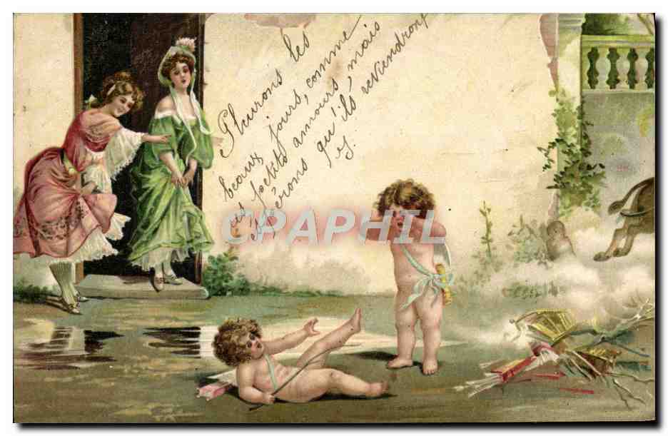 CPA Fantaisie Enfant Anges