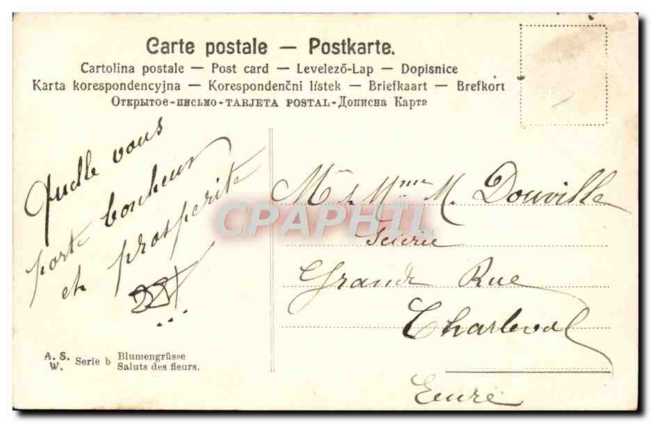 CPA Fantaisie Femme — Verso