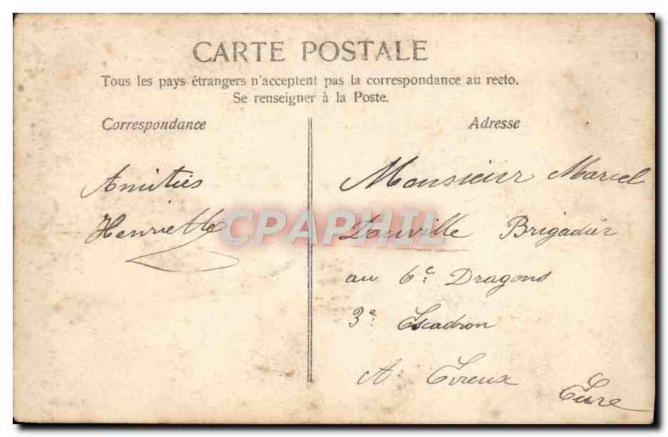 Marcelle — Souvenir Henriette — AE 2033/419 — Verso