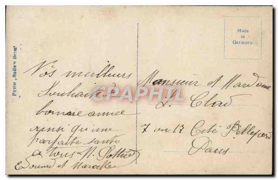 CPA Fantaisie Femme — Verso