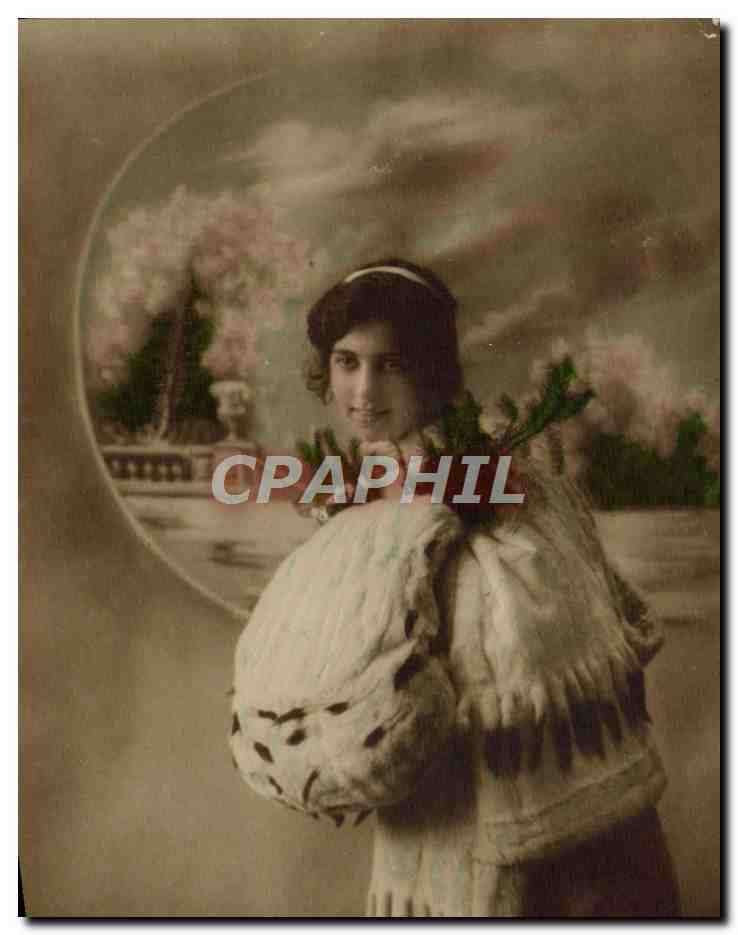 Vintage Postcard Fantasy Woman