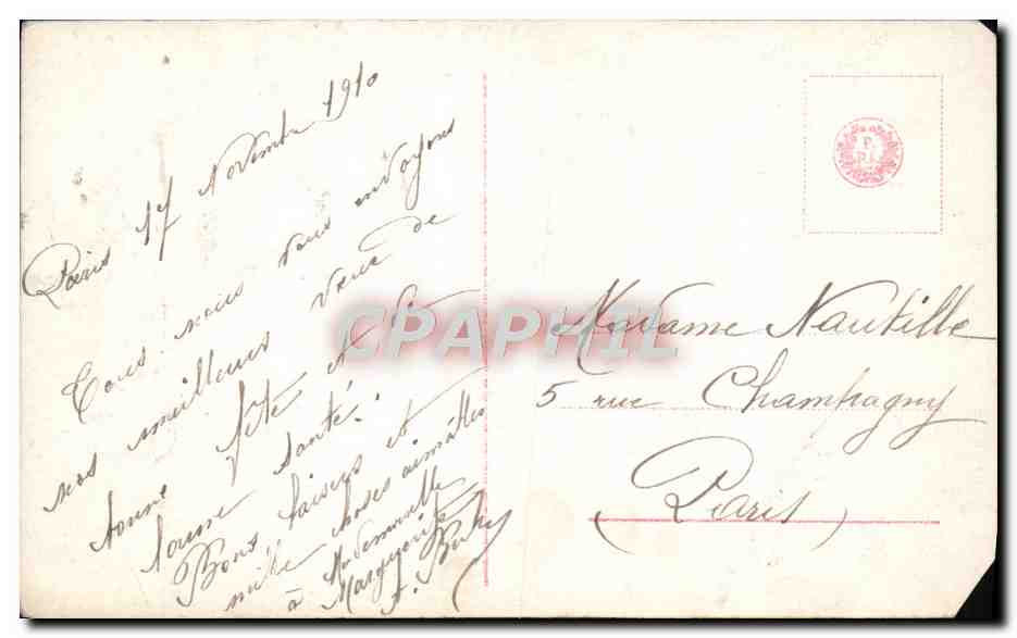 CPA Fantaisie Femme — Rückseite