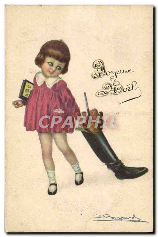 CPA Fantaisie Enfant Botte Poupées Illustrateur Bompard