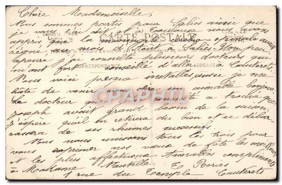 CPA Fantaisie Enfants — Verso