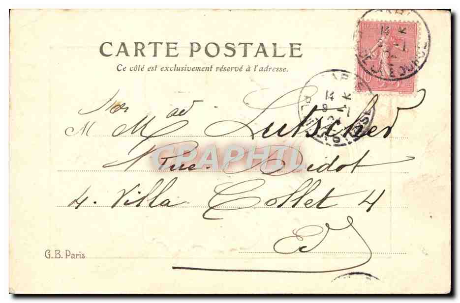 CPA Fantaisie Bonne annee Cochon Porc  — Rückseite