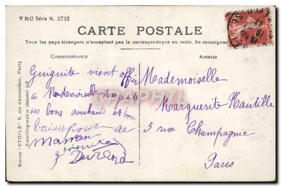 CPA Fantaisie Enfant — Rückseite