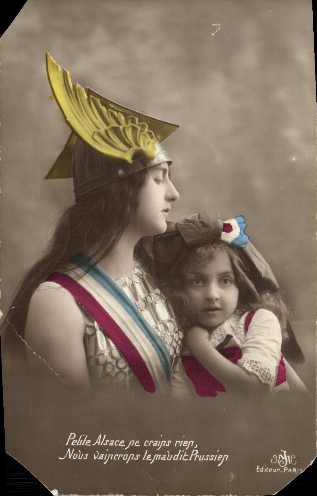 CPA Fantaisie Femme Enfant Alsace