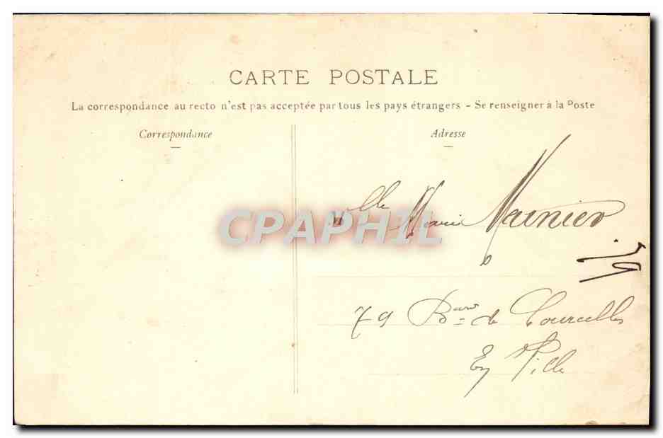 CPA Fantaisie Fleurs — Rückseite