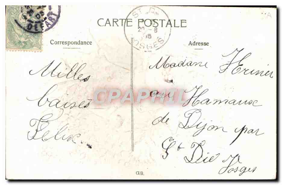 CPA Fantaisie Fleurs Muguet — Verso