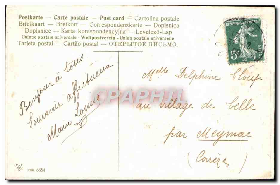 CPA Fantaisie Fleurs Gui — Rückseite
