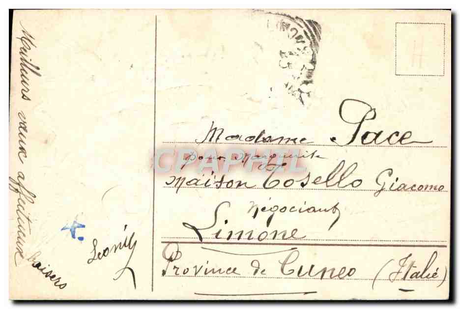 CPA Fantaisie Enfant Colombes Fleurs  — Verso