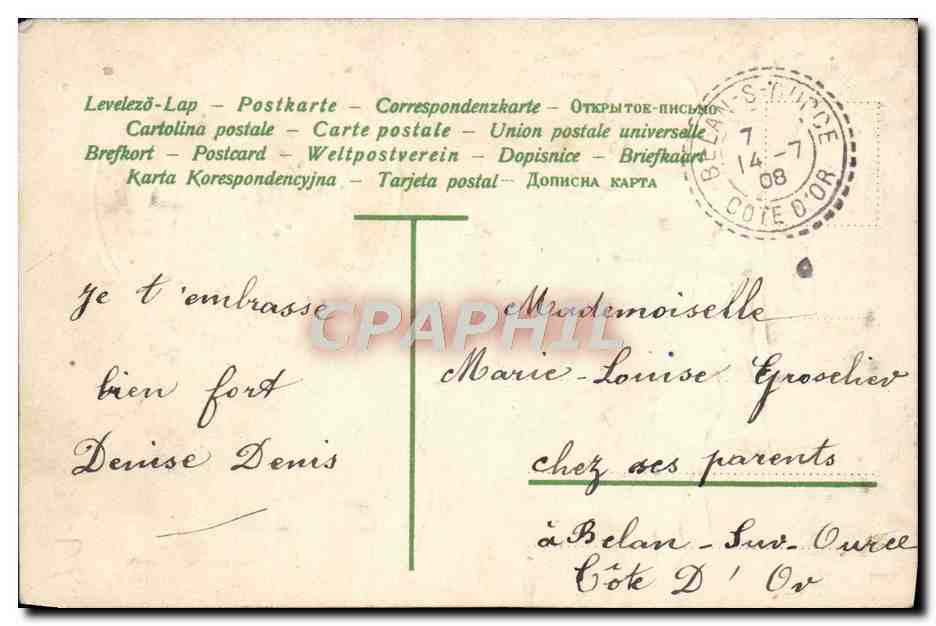 CPA Fantaisie Enfant Ange  — Rückseite
