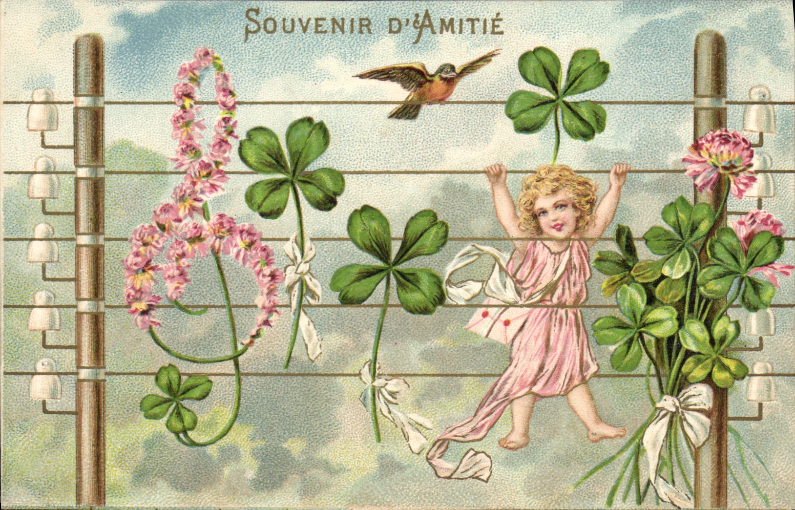 CPA Fantaisie Enfant Cle de Sol 