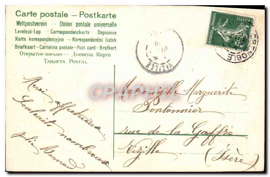 CPA Fantaisie Ange papillon  — Rückseite