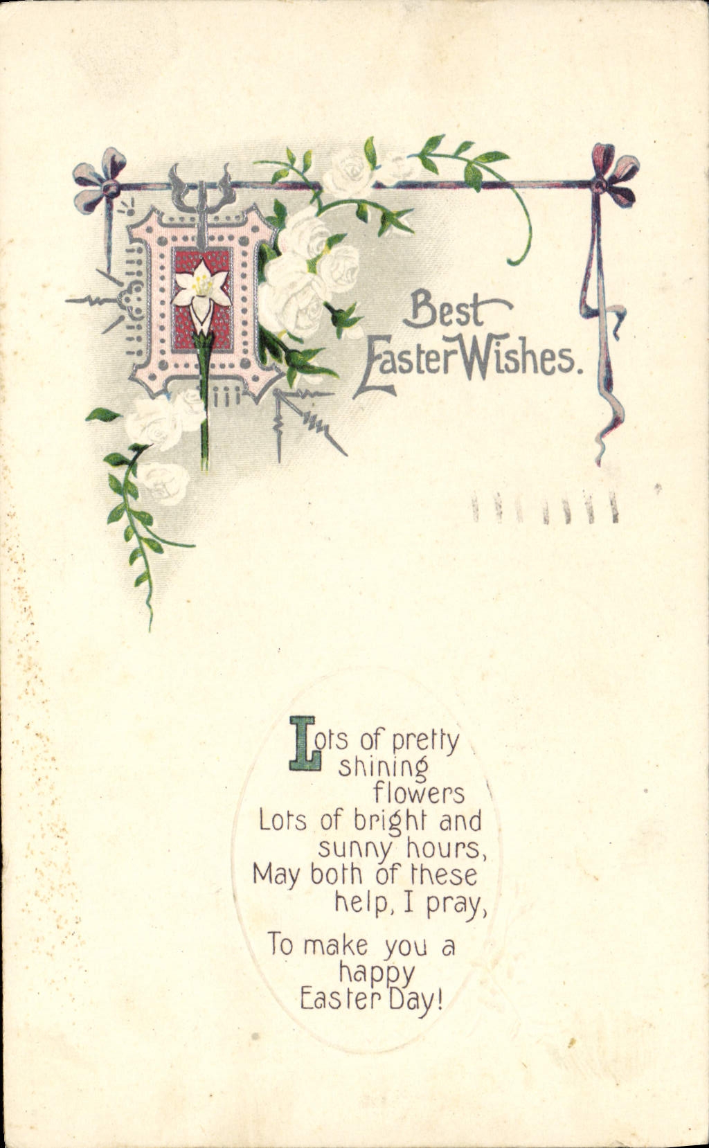CPA Fantaisie Fleurs Paques