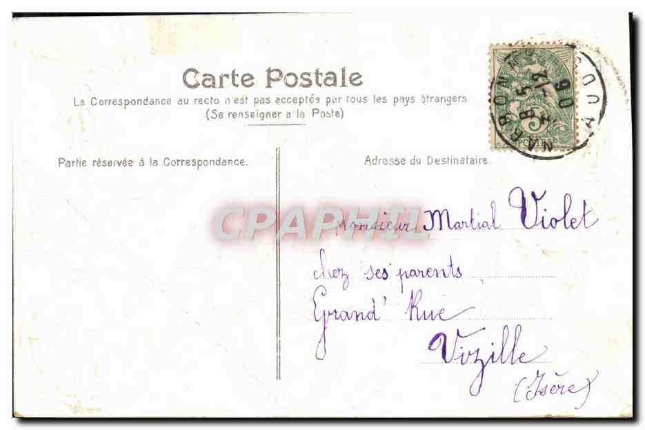 CPA Fantaisie Enfants Caleche Cheval — Rückseite