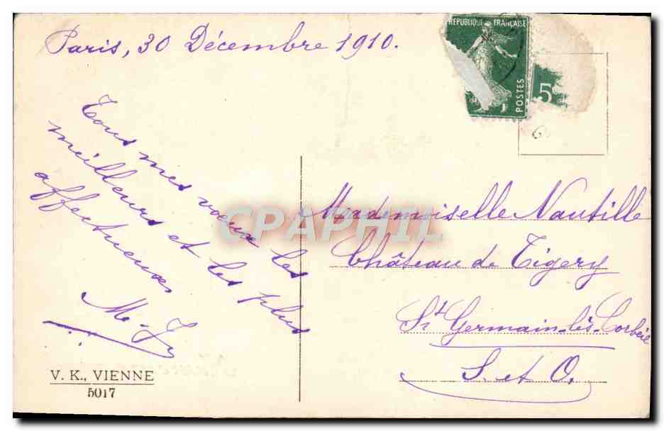 CPA Fantaisie Femme Biche  — Verso