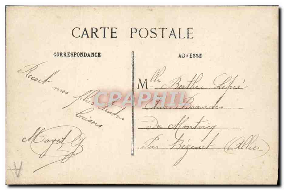 CPA Fantaisie Enfant Dirigeable  — Rückseite
