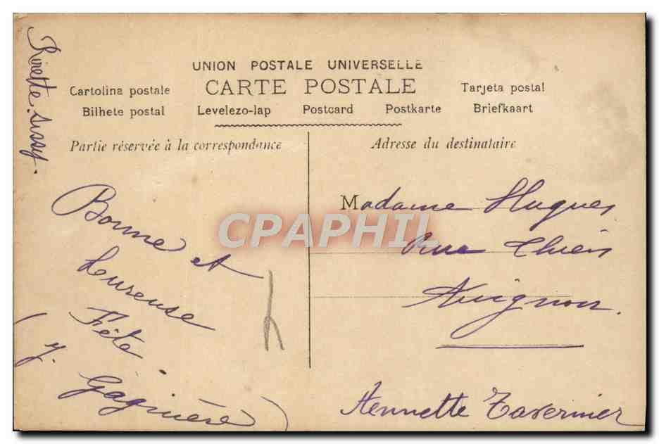 CPA Fantaisie Enfants Dirigeale Zeppelin L'Esperance — Verso