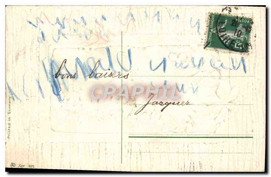CPA Fantaisie Bonne annee — Verso