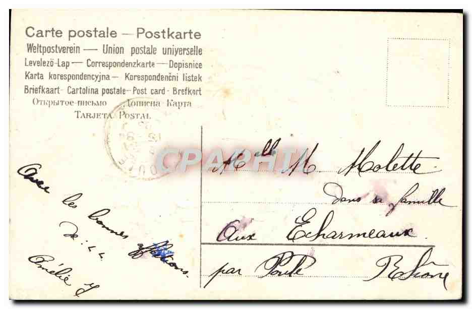CPA Fantaisie Ange Anges  — Rückseite