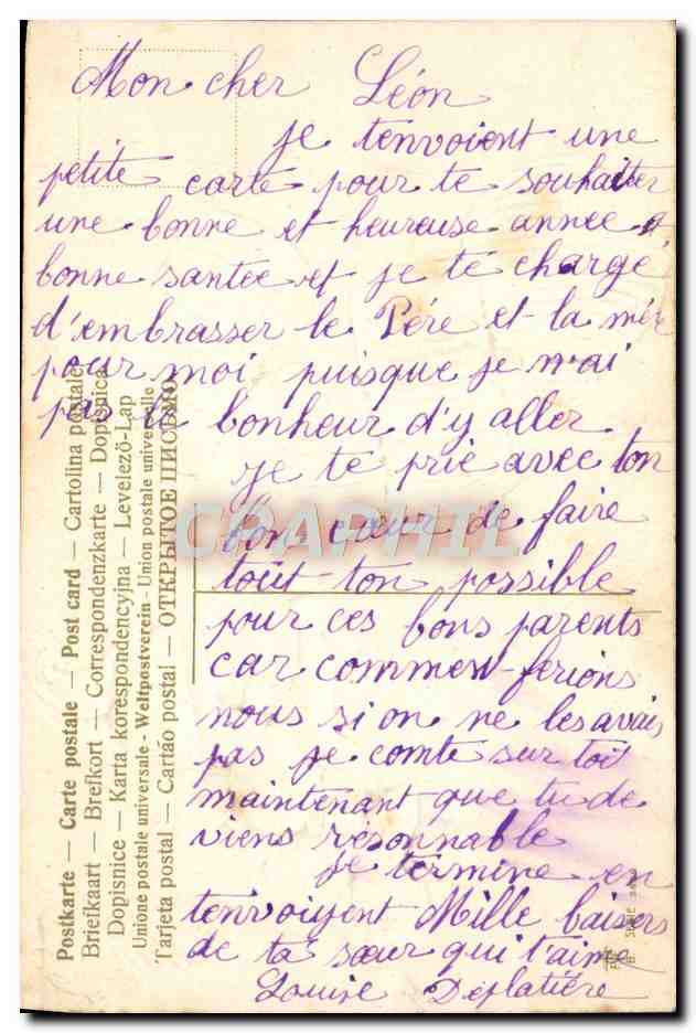 CPA Fantaisie Ange Anges  — Rückseite
