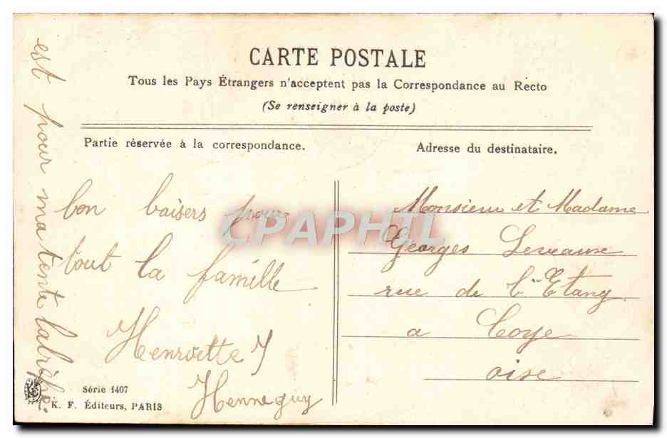 CPA Fantaisie Enfants — Verso