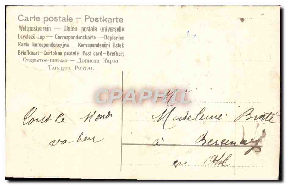 CPA Fantaisie Ange papillons — Rückseite