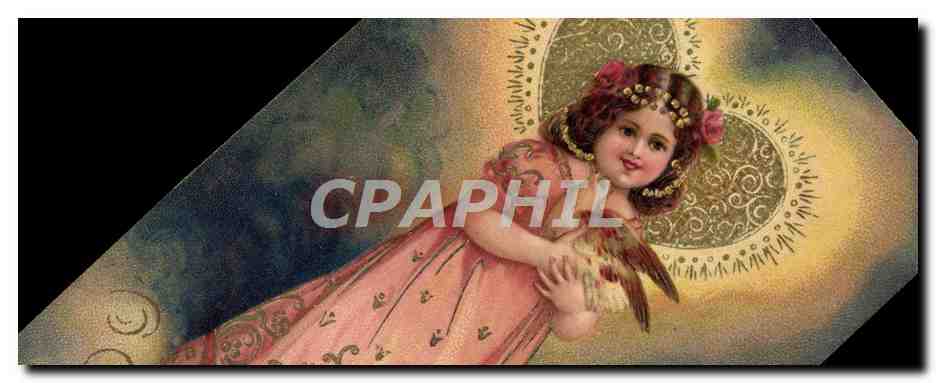 CPA Fantaisie Ange Colombe 