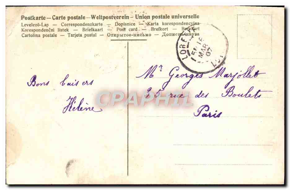 CPA Fantaisie Enfants Chien — Back
