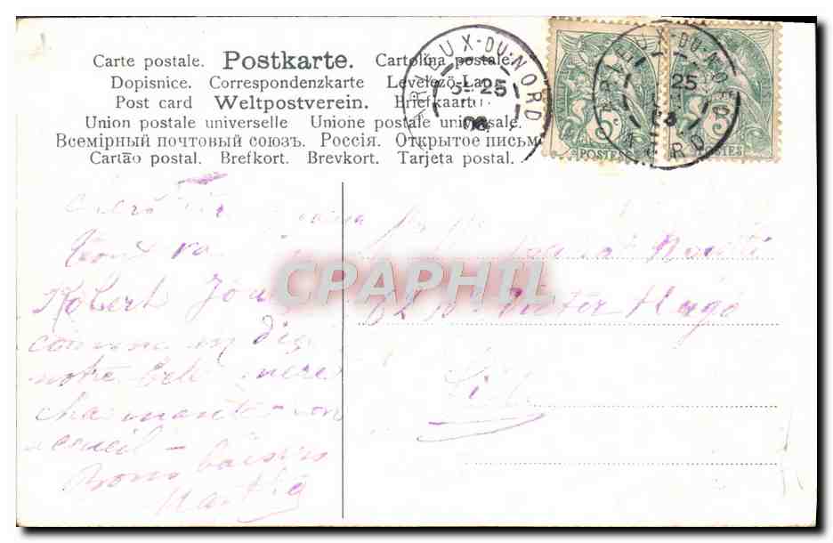 CPA Fantaisie Enfant Fleurs — Rückseite