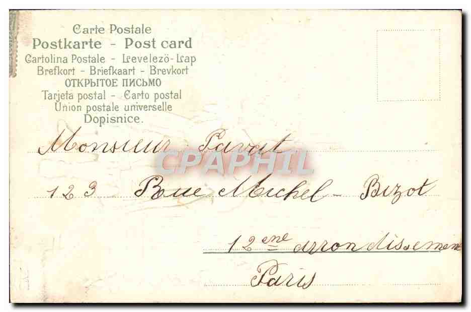 CPA Fantaisie Enfant — Rückseite