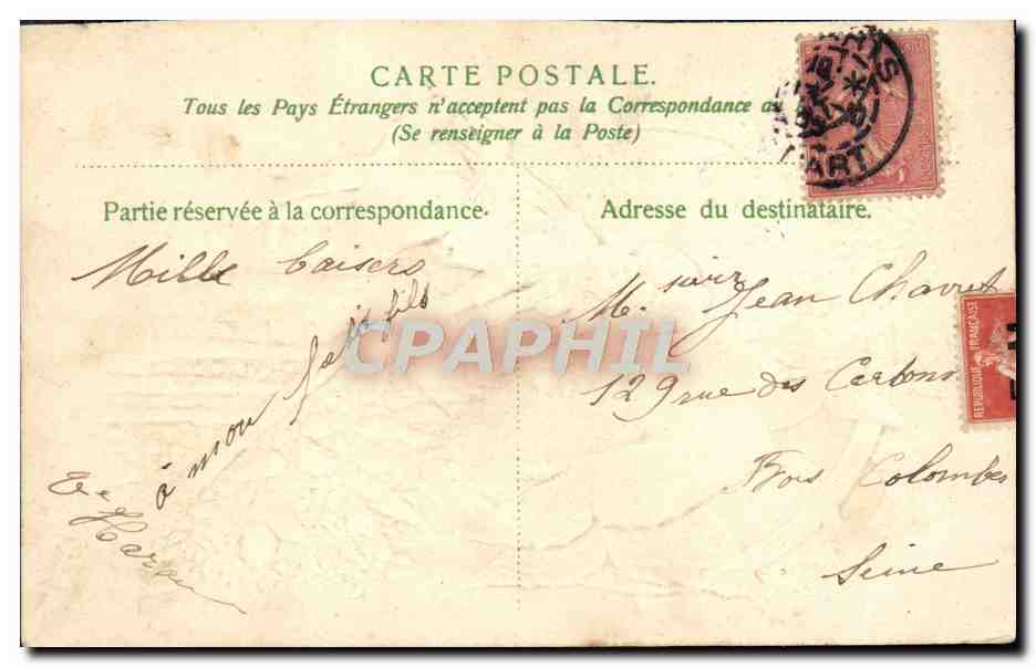 CPA Fantaisie Enfant Papillons — Rückseite