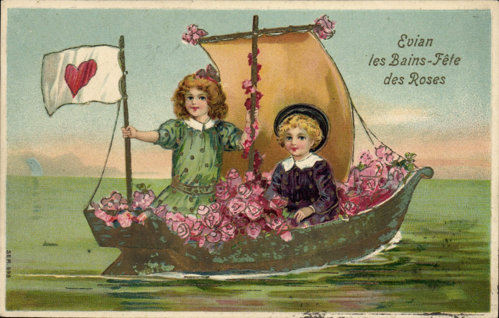 CPA Fantaisie Enfants Bateau