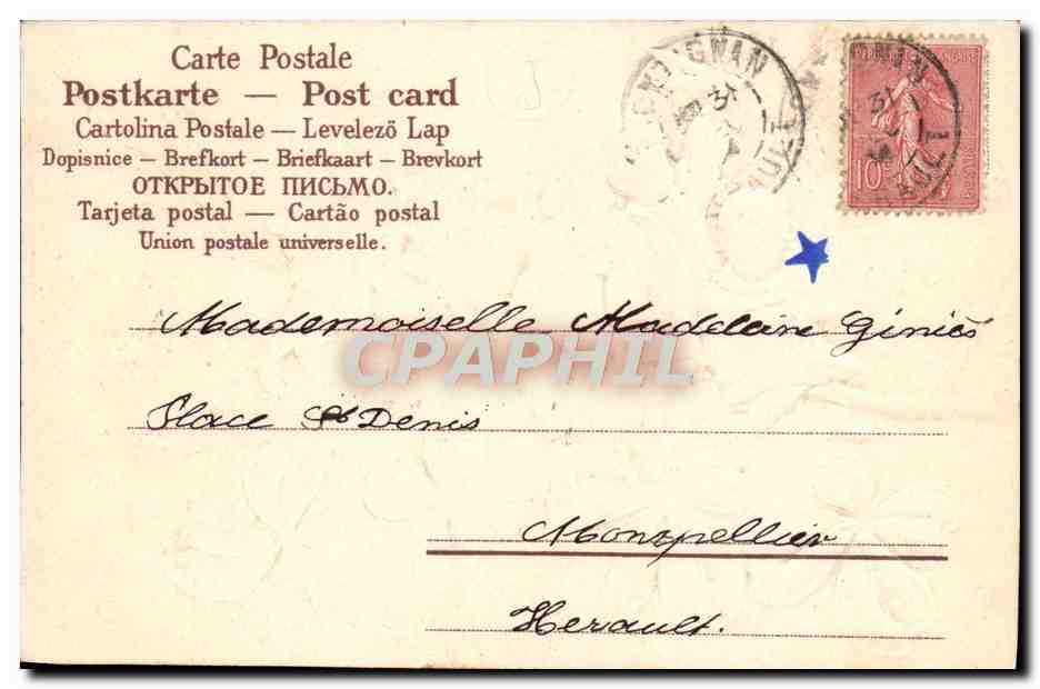 CPA Fantaisie Enfants Trefle — Verso
