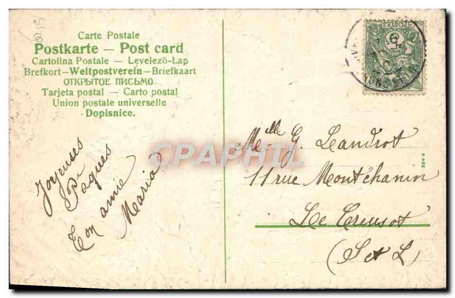 CPA Fantaisie Enfant — Rückseite