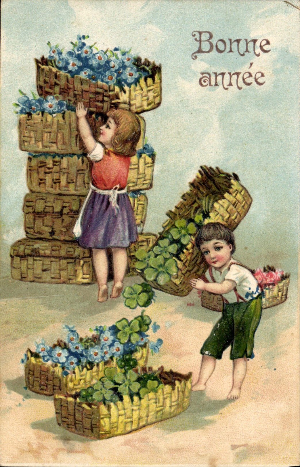 CPA Fantaisie Enfants Trefle 