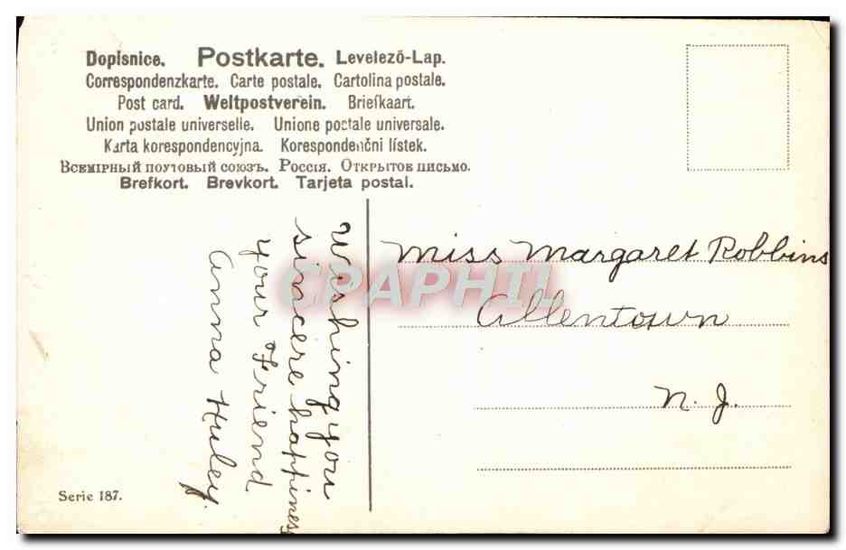 CPA Fantaisie Fleurs Poussins — Rückseite
