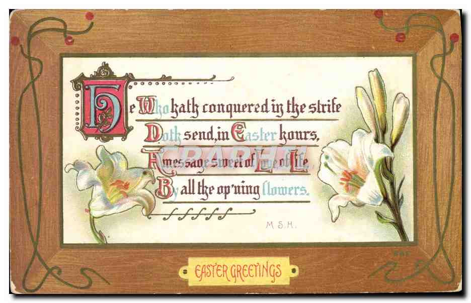 CPA Fantaisie Paques Fleurs