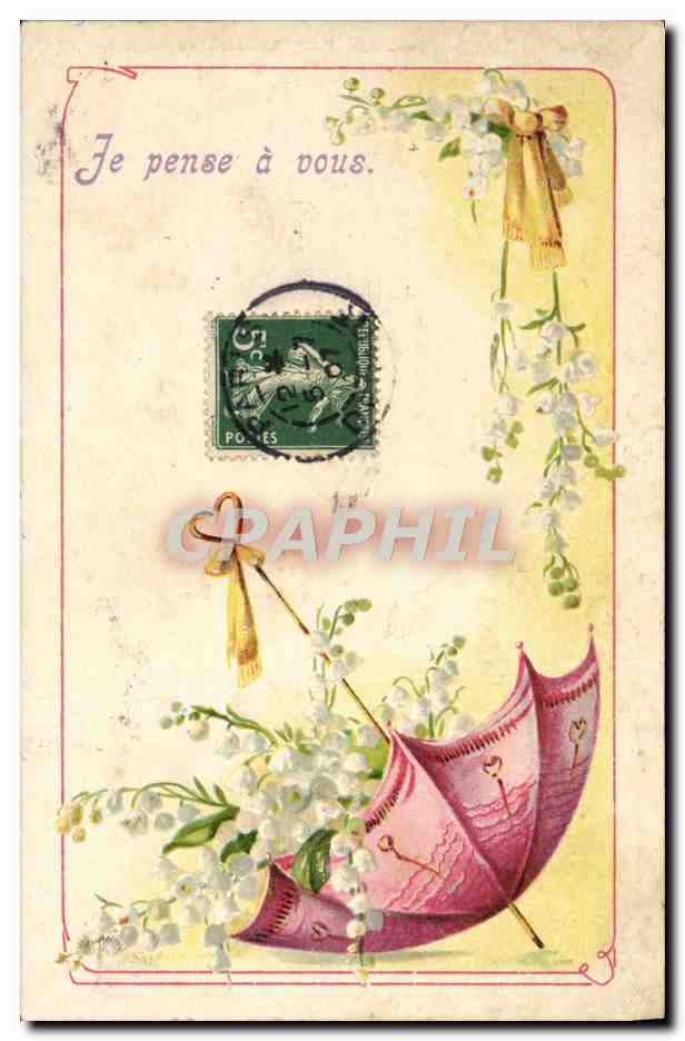 CPA Fantaisie Fleurs Muguet